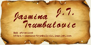 Jasmina Trumbulović vizit kartica